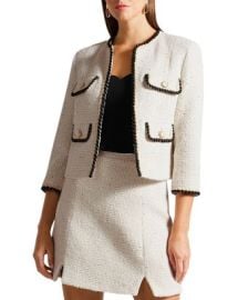 Ted Baker Lioj Open Front Jacket Lios Boucleacute A Line Mini Skirt Bloomingdales at Bloomingdales