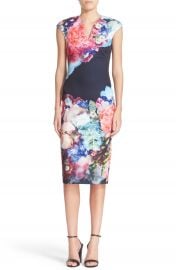 Ted Baker London  Brynee  Floral Print Neoprene Sheath Dress at Nordstrom