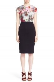 Ted Baker London  Ceyara  Print Block Midi Sheath Dress at Nordstrom