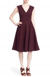 Ted Baker London  Dhamira  V-Neck Jacquard Fit   Flare Dress at Nordstrom