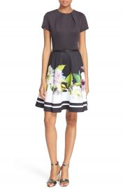 Ted Baker London  Vidaa  Floral Fit   Flare Dress at Nordstrom