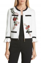 Ted Baker London Aimmii Embroidered Jacket   Nordstrom at Nordstrom