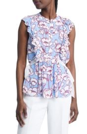 Ted Baker London Audriar Floral Bow Front Blouse at Nordstrom