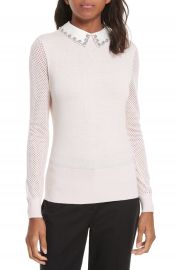 Ted Baker London Braydey Embellished Collar Sweater at Nordstrom