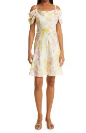 Ted Baker London Camily Floral Satin Dress in White  at Nordstrom