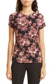 Ted Baker London Clari Floral Stretch Cotton T-Shirt at Nordstrom