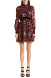 Ted Baker London Coriey Floral Long Sleeve Chiffon Dress at Nordstrom