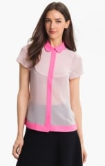 Ted Baker London Crepe Top in pink at Nordstrom