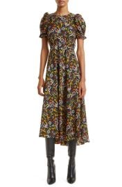 Ted Baker London Dabney Floral Puff Sleeve High-Low Dress at Nordstrom