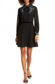 Ted Baker London Embroidered Collar Long Sleeve Shirtdress   Nordstrom at Nordstrom