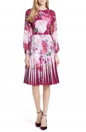 Ted Baker London Esperan Serenity Contrast Pleated Skirt Dress at Nordstrom