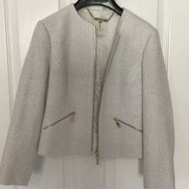 Ted Baker London Jackets amp Coats Ted Baker London Size White Jacket With Gold Zippers Poshmark at Poshmark