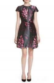 Ted Baker London Jebby Splendor Jacquard Fit  amp  Flare Dress   Nordstrom at Nordstrom