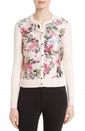 Ted Baker London Karlia Metallic Knit Cardigan at Nordstrom