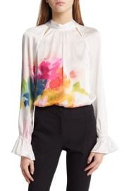 Ted Baker London Kattiyia Floral Satin Blouse at Nordstrom