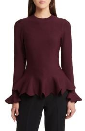 Ted Baker London Lillyyy Long Sleeve Peplum Top at Nordstrom