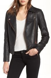 Ted Baker London Lizia Leather Biker Jacket   Nordstrom at Nordstrom