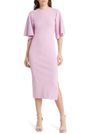 Ted Baker London Lounia Fluted Sleeve Body-Con Sweater Dress at Nordstrom