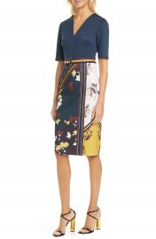 Ted Baker London Madiiy Savanna V-Neck Body-Con Dress   Nordstrom at Nordstrom