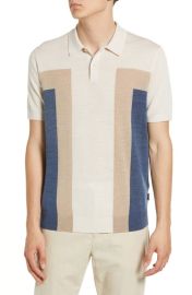 Ted Baker London Mens Arbroth Colorblock Wool Polo Shirt at Nordstrom