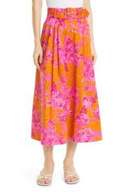 Ted Baker London Metropolis Belted Floral A-Line Skirt at Nordstrom