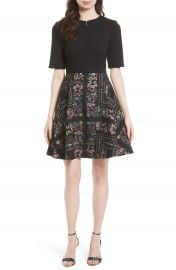 Ted Baker London Mooris Unity Floral Jacquard Dress at Nordstrom