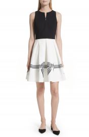 Ted Baker London Natalea Bow Stripe Fit   Flare Dress at Nordstrom