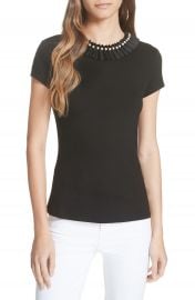 Ted Baker London Nickita Imitation Pearl Neck Top at Nordstrom