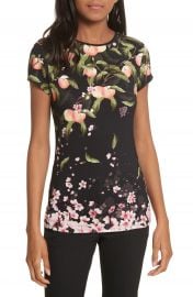 Ted Baker London Peach Blossom Fitted Tee at Nordstrom