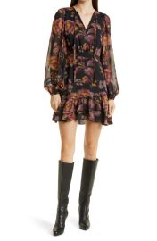 Ted Baker London Piara Ruffle Asymmetric Minidress at Nordstrom