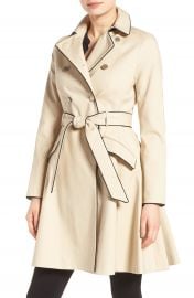 Ted Baker London Piped Belted A-Line Macintosh Coat at Nordstrom