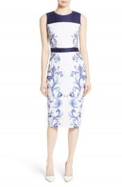 Ted Baker London Ritah Colorblock Midi Sheath Dress at Nordstrom