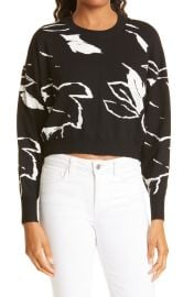 Ted Baker London Ruthii Floral Crop Sweater at Nordstrom