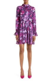 Ted Baker London Sammieh Floral Print Long Sleeve Fit Flare Dress at Nordstrom