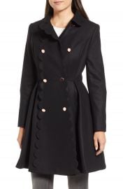 Ted Baker London Scallop Trim Wool Blend Coat   Nordstrom at Nordstrom