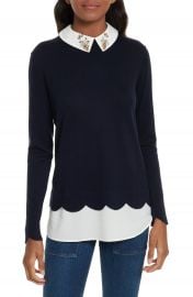 Ted Baker London Suzaine Embellished Layered Look Sweater at Nordstrom