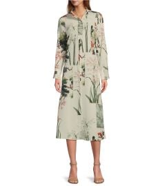 Ted Baker London Tayla Floral Print Stand Collar Long Sleeve Midi Dress Dillardx27s at Dillards