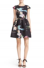 Ted Baker London Zaldana Print Fit   Flare Dress at Nordstrom