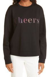 Ted Baker London Zarah Cheers Beaded Cotton Blend Sweatshirt at Nordstrom