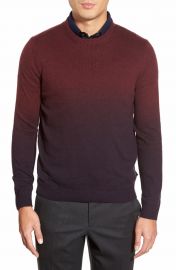 Ted Baker London and39Holadayand39 Modern Slim Fitand160Ombrand233and160Crewneck Sweater in Red at Nordstrom