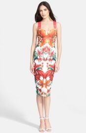 Ted Baker London and39Jameelaand39 Tropical Print Midi Dress at Nordstrom