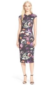 Ted Baker London and39Raisieand39 Floral Print Body-Con Dress at Nordstrom