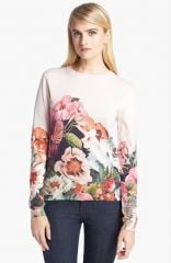 Ted Baker London and39Tangled Floraland39 Print Cotton Sweater at Nordstrom