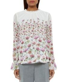 Ted Baker Luceal Floral Print Blouse at Bloomingdales