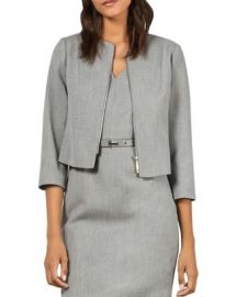 Ted Baker Micah Cropped Textured Zip-Front Blazer Women - Bloomingdale s at Bloomingdales