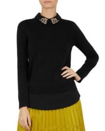 Ted Baker Moliiee Embellished-Collar Sweater Women - Bloomingdale s at Bloomingdales