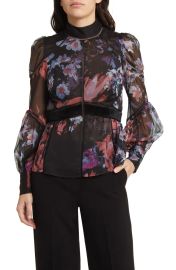 Ted Baker Neeveh Floral Print Long Sleeve Top at Nordstrom