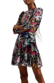 Ted Baker Payslyy Floral Fit Flare Minidress at Nordstrom