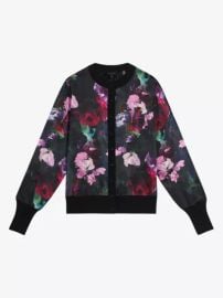 Ted Baker Printed Woven Front Cardigan at Selfridges