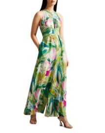 Ted Baker RACHILY Halter Neck Wrapped Bodice Jumpsuit Bloomingdales at Bloomingdales